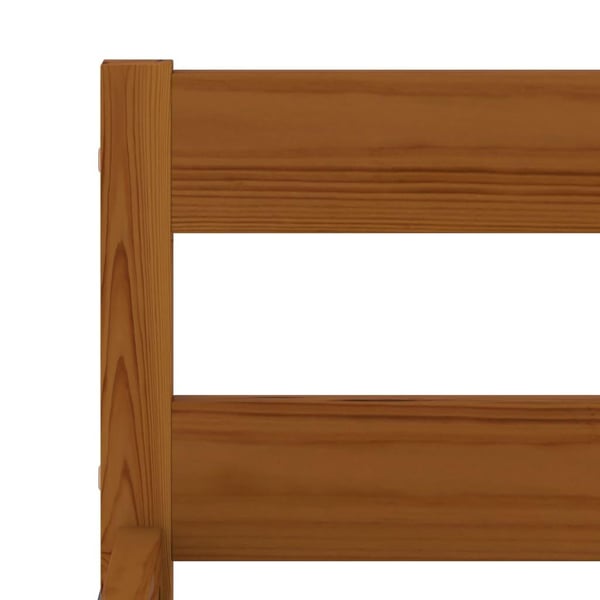 vidaXL Seng/Sengeramme honningbrun heltre furu 100x200 cm change1