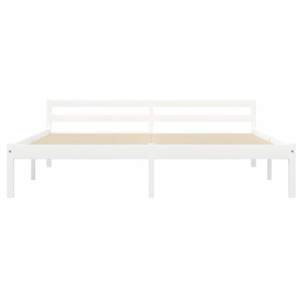 vidaXL Seng/Sengeramme hvit heltre furu 160x200 cm change1
