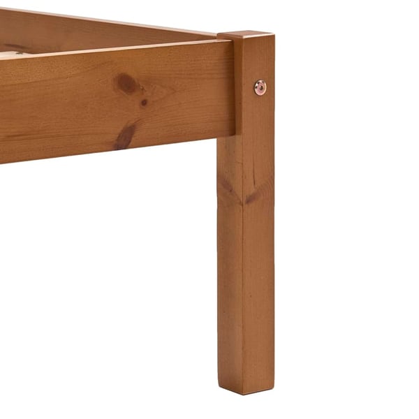 vidaXL Seng/Sengeramme honningbrun heltre furu 90x200 cm change1