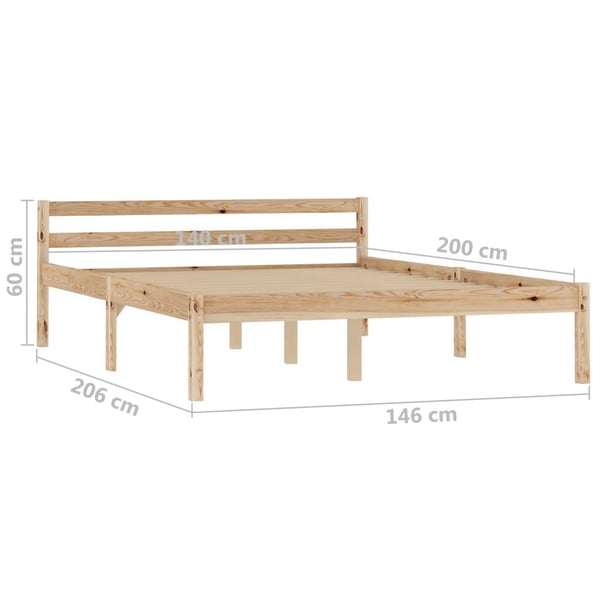 vidaXL Seng/Sengeramme heltre furu 140x200 cm change1
