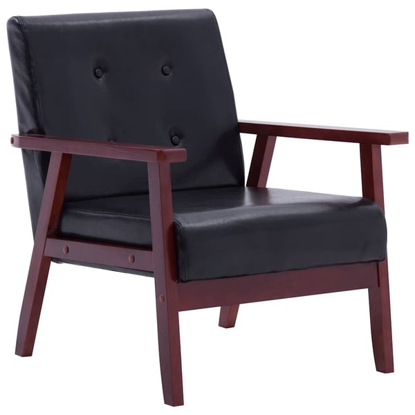 vidaXL sofasæt 2 dele kunstlæder sort