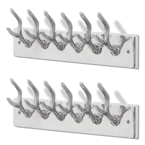 vidaXL Kroklist 2 st silver aluminium