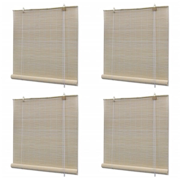 vidaXL Rullegardiner naturlig bambus 4 stk 120x160 cm