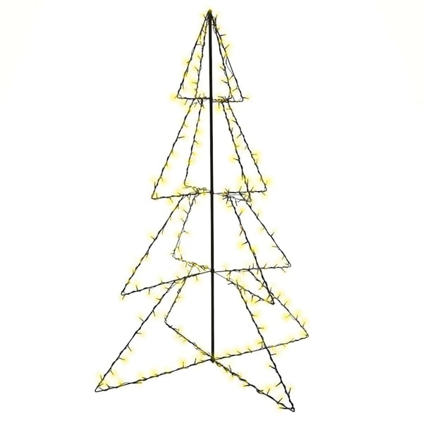 vidaXL lysende juletræ 115x150 cm 240 LED'er indendørs/udendørs