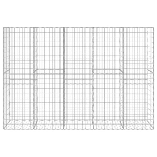 vidaXL Gabion med topp- og bunnlokk galvanisert stål 300x50x200 cm