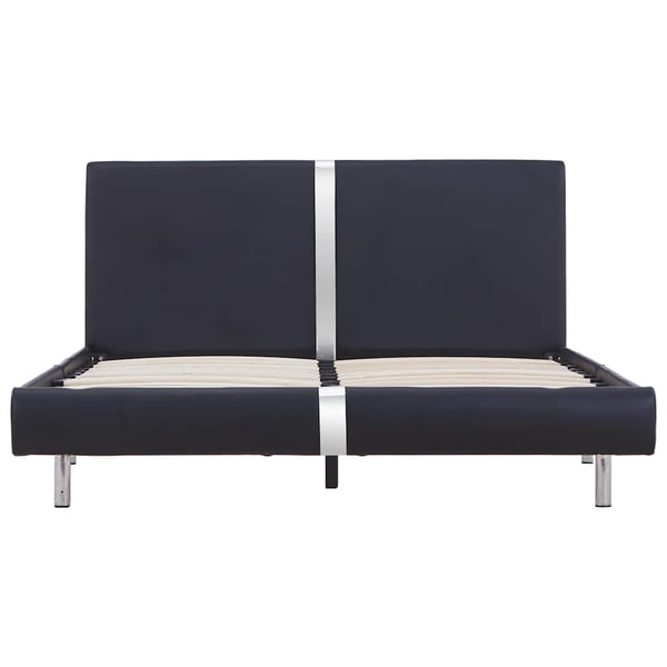 vidaXL Seng/Sengeramme uten Madrass Svart kunstskinn 135x190 cm change1