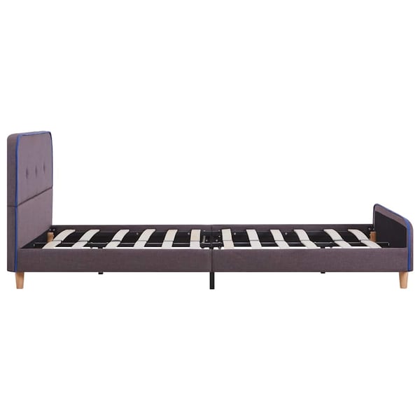 vidaXL Seng/Sengeramme uten Madrass Taupe Stoff 135x190 cm change1