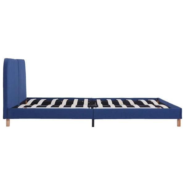 vidaXL Seng/Sengeramme uten Madrass Blå Stoff 150x200 cm change1