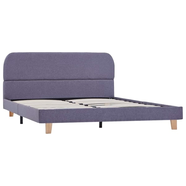 vidaXL Seng/Sengeramme uten Madrass Lysegrå Stoff 135x190 cm change1