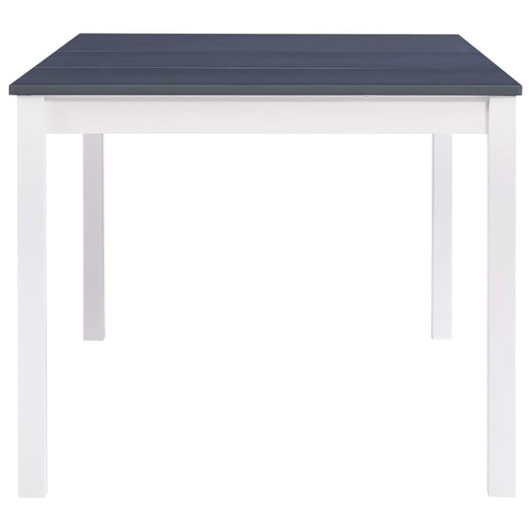 vidaXL Spisebord hvit og grå 180x90x73 cm furu