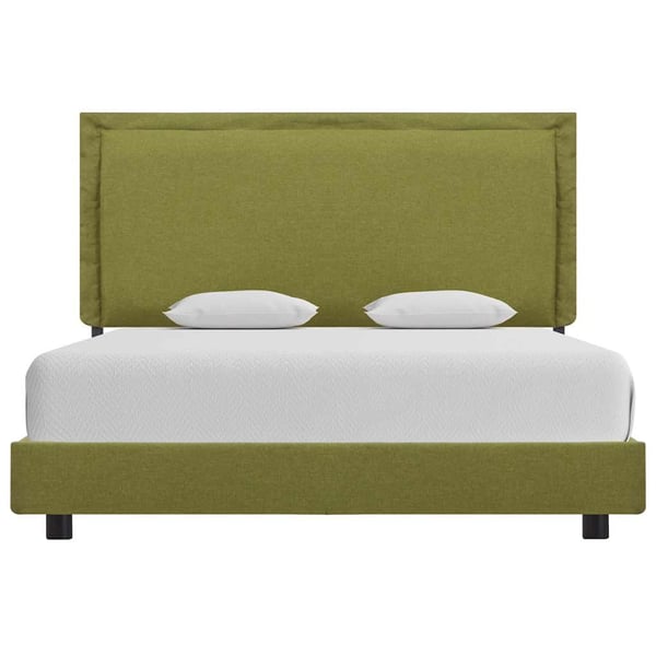 vidaXL Seng/Sengeramme uten Madrass Grønt Stoff 135x190 cm change1