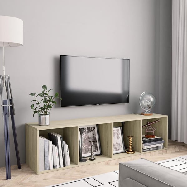 vidaXL Reol/tv-skab sonoma-eg 143x30x36 cm
