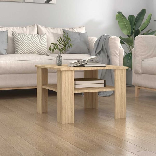 vidaXL Sofabord sonoma eik 60x60x42 cm konstruert tre change2