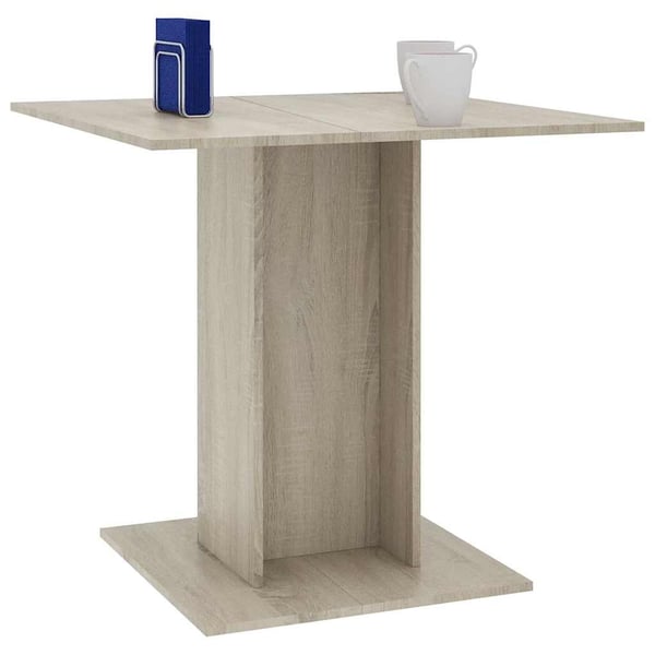vidaXL Spisebord sonoma eik 80x80x75 cm sponplate