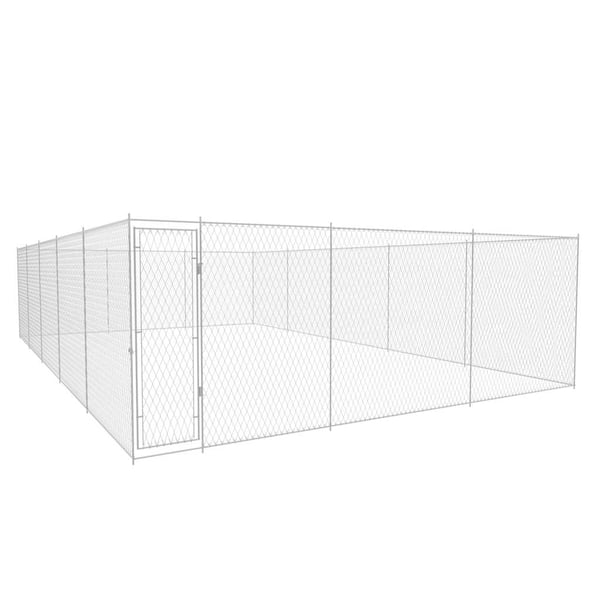 vidaXL Utendørs hundegård galvanisert stål 950x570x185 cm