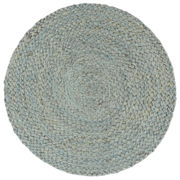 vidaXL dækkeservietter 6 stk. rund 38 cm jute olivengrøn
