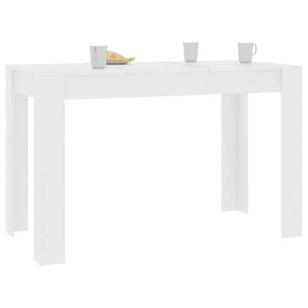 vidaXL spisebord 120 x 60 x 76 cm spånplade hvid