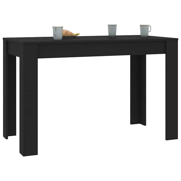 vidaXL spisebord 120x60x76 cm konstrueret træ sort