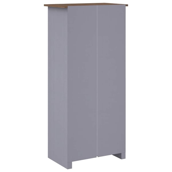 vidaXL Garderobeskap grå 80x50x171,5 cm heltre furu Panama Range