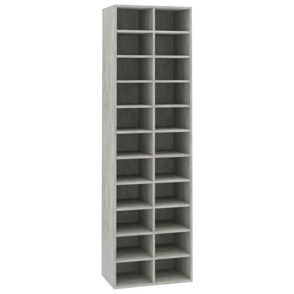 vidaXL Skoskap betonggrå 54x34x183 cm sponplate