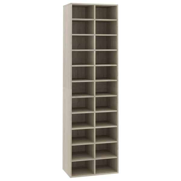 vidaXL Skoskap sonoma eik 54x34x183 cm sponplate