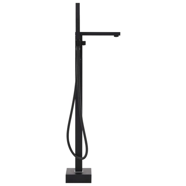 vidaXL Frittstående badekarkran svart rustfritt stål 90 cm
