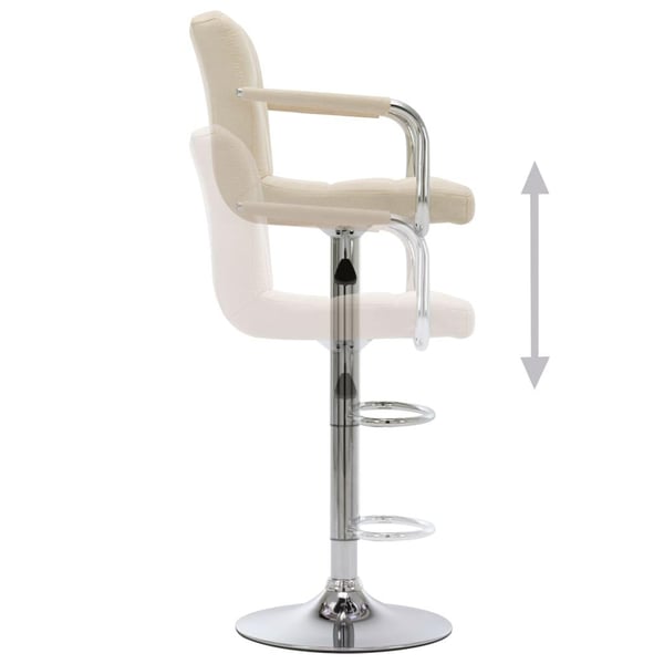 vidaXL barstole 2 stk. stof cremefarvet