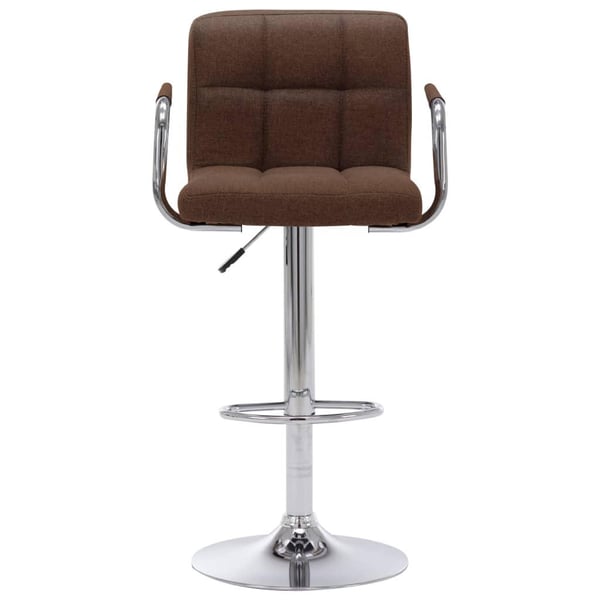 vidaXL barstole 2 stk. stof brun