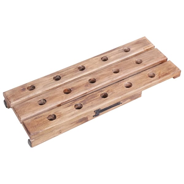 vidaXL Viinipulloteline 15 pullolle 26x50x70 cm täysi mahonki