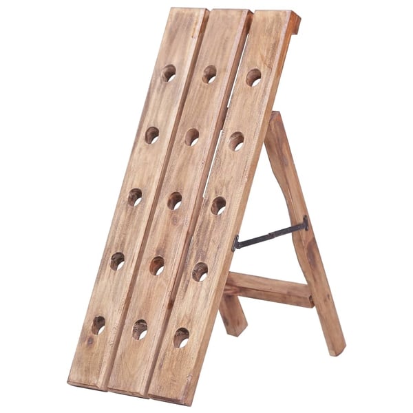 vidaXL Vinstativ for 15 flasker 26x50x70 cm heltre mahogni