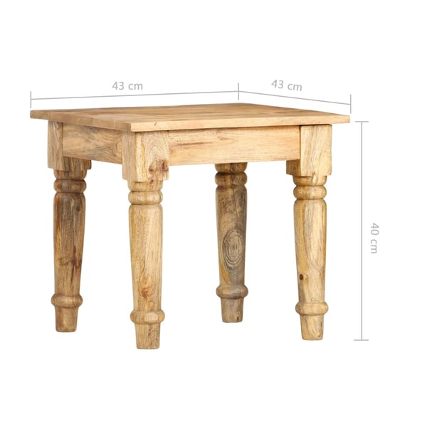 vidaXL sidebord 43 x 43 x 40 cm massivt mangotræ
