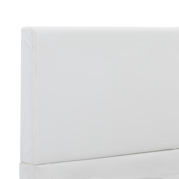 vidaXL Sängram vit konstläder 90x200 cm