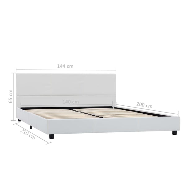vidaXL sengestel 140x200 cm kunstlæder hvid change1