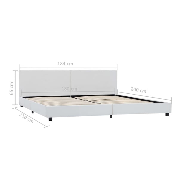 vidaXL sengestel 180x200 cm kunstlæder hvid change1