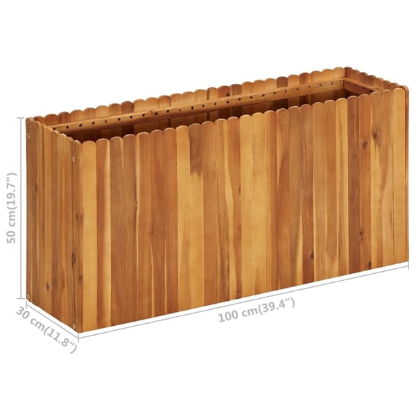 vidaXL Høybed 100x30x50 cm heltre akasie