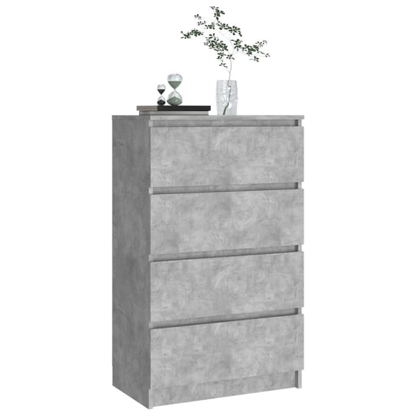 vidaXL Skjenk betonggrå 60x35x98,5 cm konstruert tre