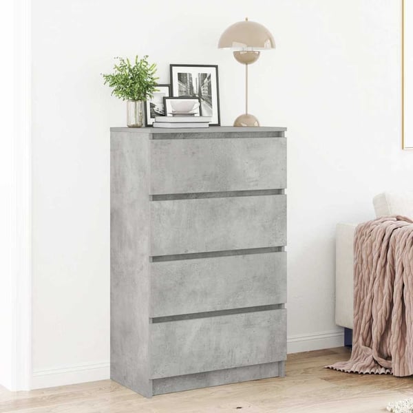 vidaXL Skjenk betonggrå 60x35x98,5 cm konstruert tre