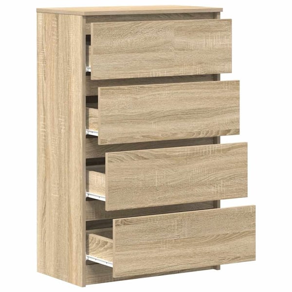 vidaXL Skjenk sonoma eik 60x35x98,5 cm konstruert tre