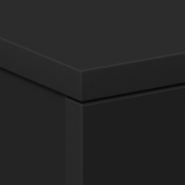 vidaXL Nattbord svart 38x35x56 cm sponplate