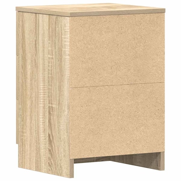 vidaXL sengeskab 38 x 35 x 56 cm spånplade sonoma-eg