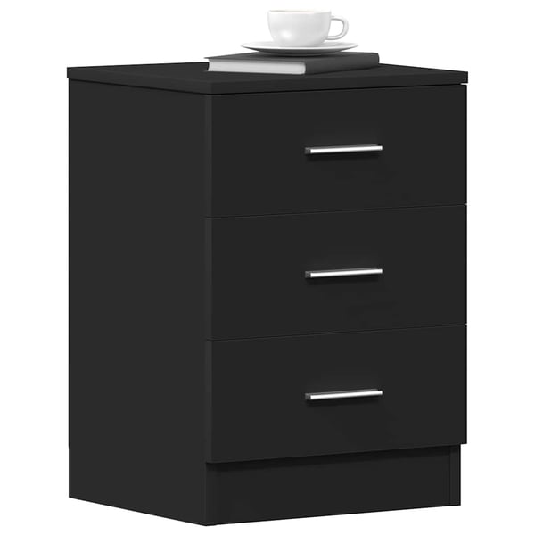 vidaXL Yöpöydät 2 kpl musta 38x35x56 cm lastulevy