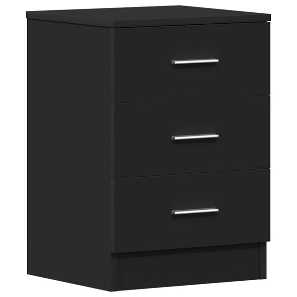 vidaXL Yöpöydät 2 kpl musta 38x35x56 cm lastulevy