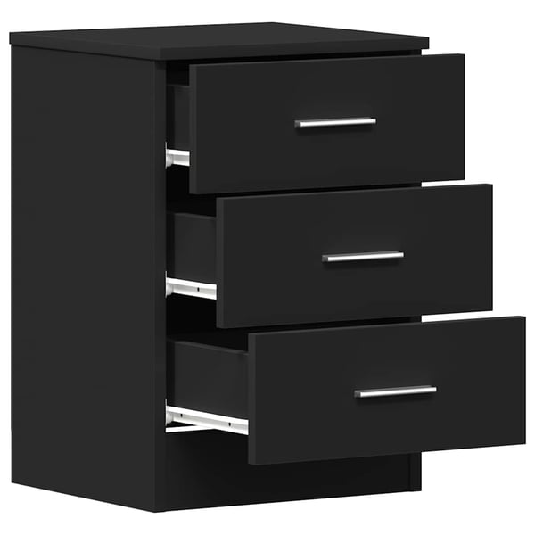 vidaXL Yöpöydät 2 kpl musta 38x35x56 cm lastulevy