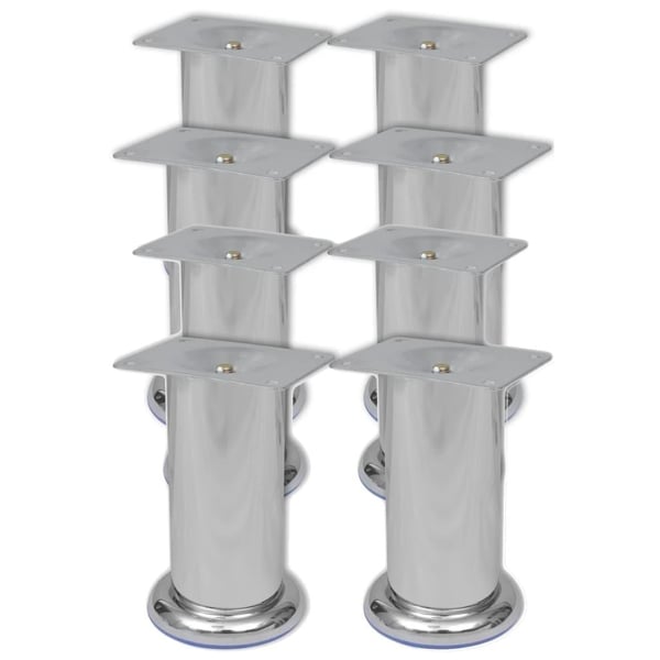 vidaXL Pyöreät sohvanjalat 8 kpl kromi 120 mm