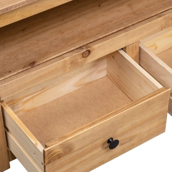 vidaXL TV-hjørneskap 93x49x49 cm heltre furu Panama Range