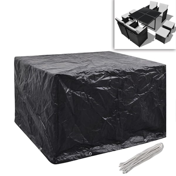vidaXL Hagemøbeltrekk 2 stk 4 personer polyrotting 8 maljer 113x113 cm