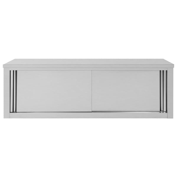vidaXL Kjøkkenskap vegg med skyvedører 150x40x50 cm rustfritt stål