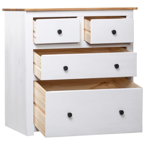 vidaXL Skjenk hvit 80x40x83 cm furu Panama Range