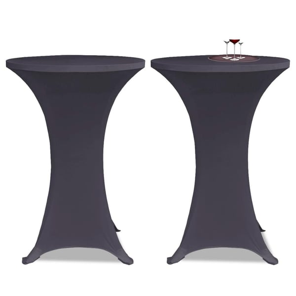 vidaXL Elastisk bordduk 4 stk 80 cm antrasitt