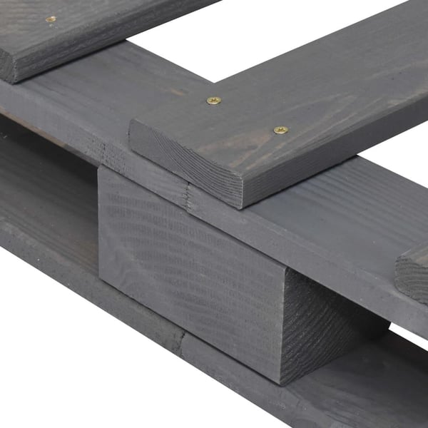 vidaXL palleseng massivt fyrretræ 140 x 200 cm grå